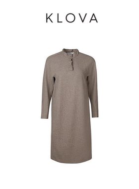 【KLOVA】冬季米色色茧型连衣裙 【H】 LY8009(UN)