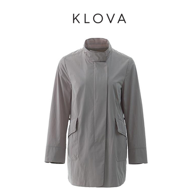 【KLOVA】春秋经典浅驼色立领H型外套 【H】 SW2498(UN)