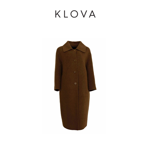 【KLOVA】冬季青苔绿长款双面呢大衣【H】FY8986(BUN)G