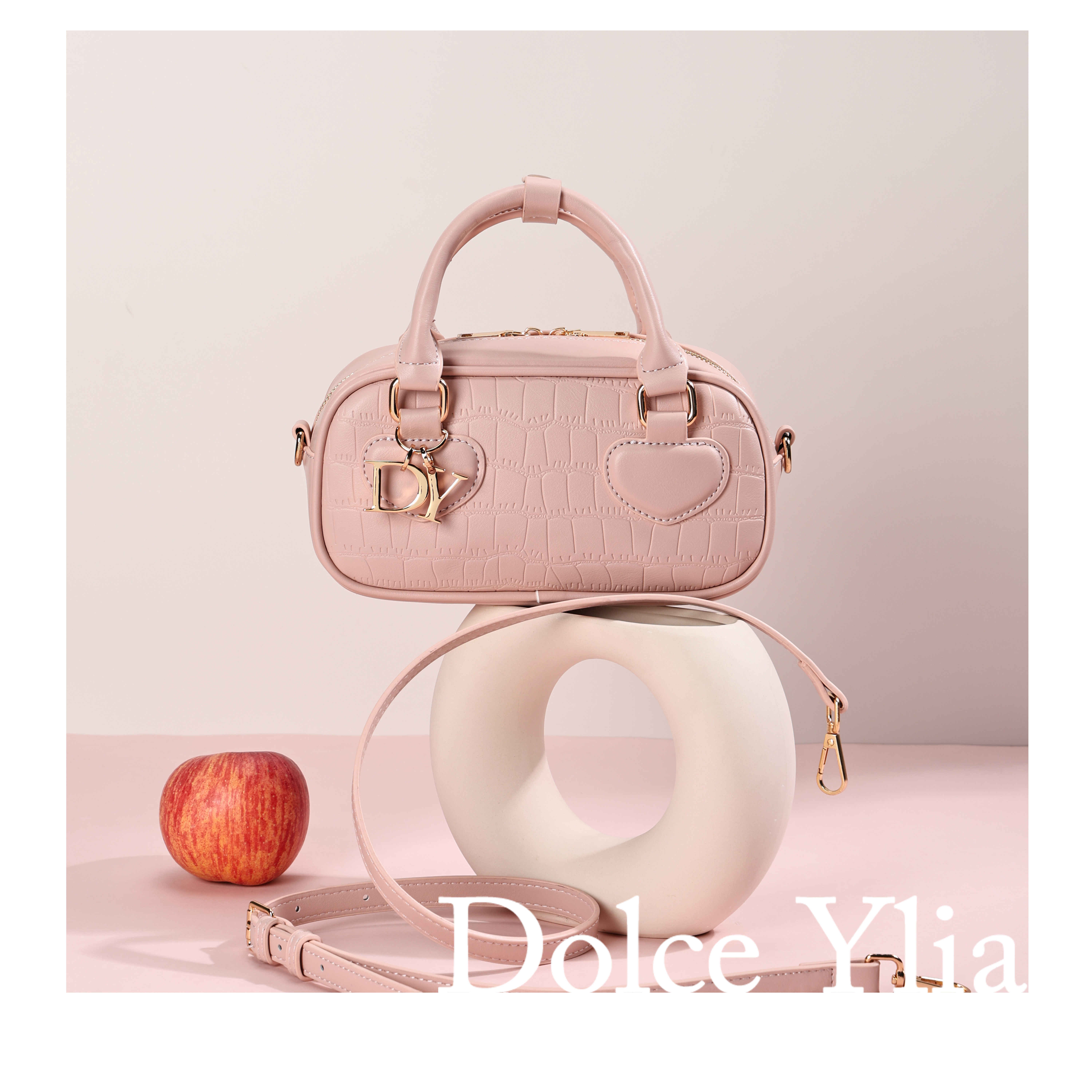 DolceYlia/蝶依保龄球包新款贝塔包单肩斜挎手提小方包高级感女包