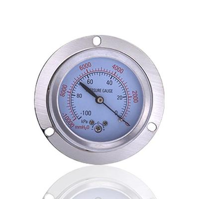 东莞供应不锈钢膜盒压力表半钢微压表轴向带前边YEB-60ZT -100KPA