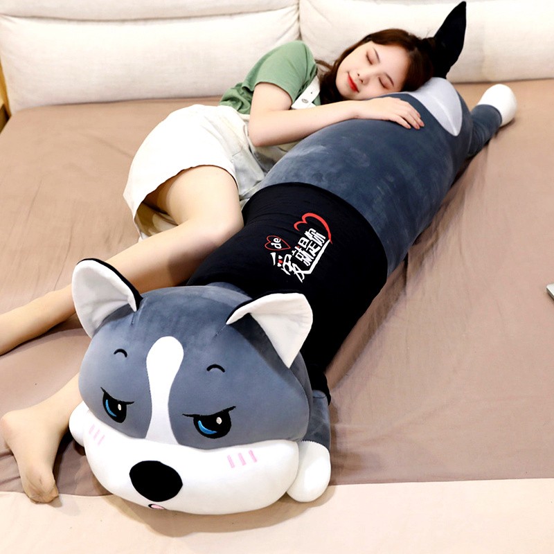 夹腿抱枕长条枕女生侧睡床上靠枕枕头男生款睡觉靠垫哈士奇可拆洗