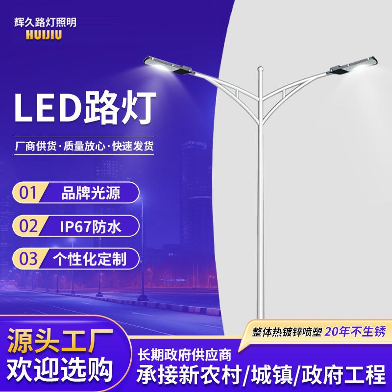 中杆灯led6米投光灯新农村户外照明风光路灯灯杆灯高亮度灯带