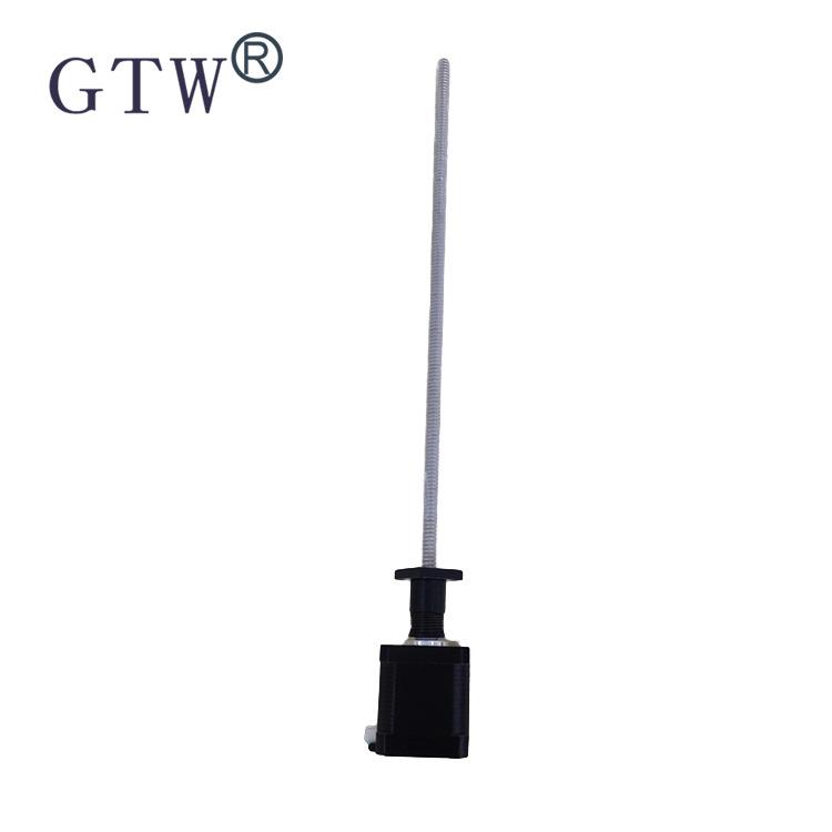 42直线丝杆电机Nema17外驱式螺杆步进电机POM消间隙螺母