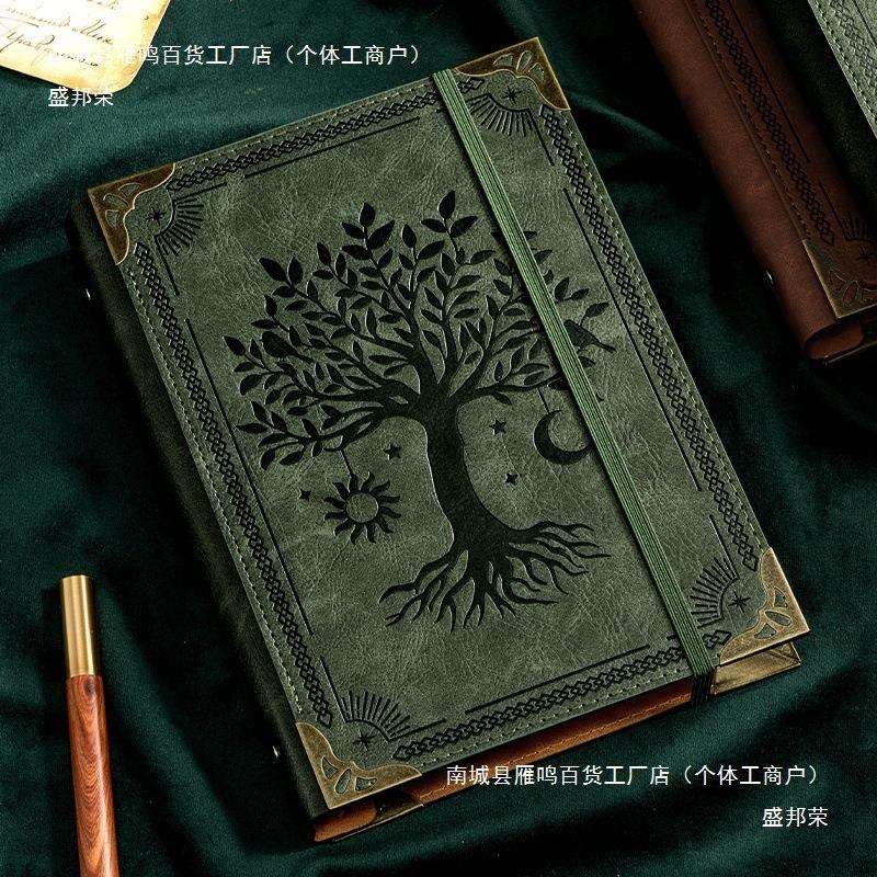 复古活页魔法日记本学院手账本加厚多功能笔记草稿本小众道林纸