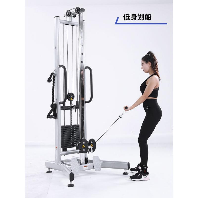 单边飞鸟龙门架训练器高拉低拉划船家用健身多功能综合力量训练架