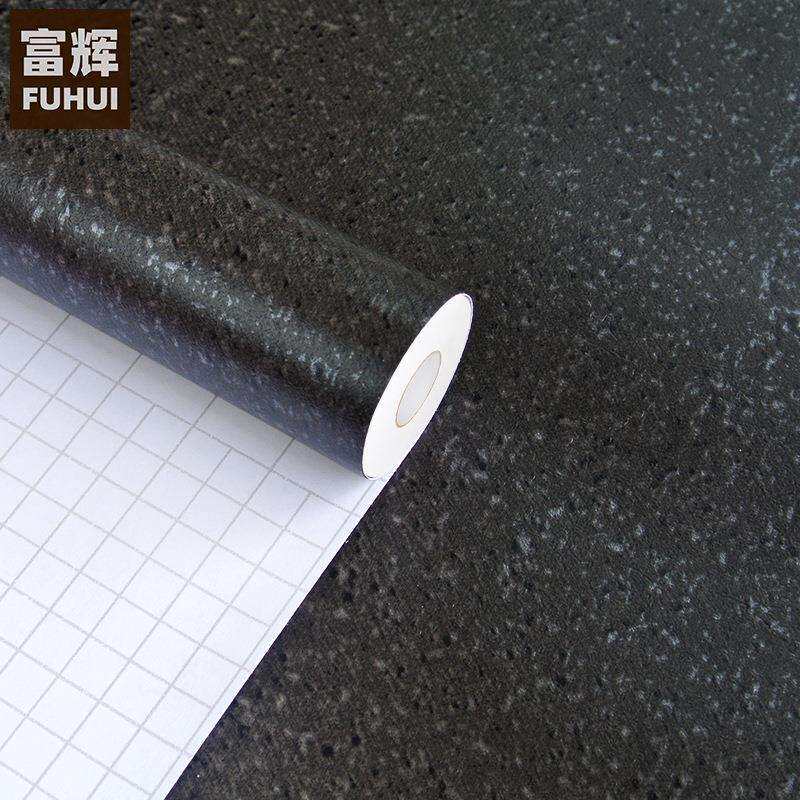 深灰色沙粒水泥风格自粘墙纸PVC壁纸翻新防水防潮导气槽墙贴HD067