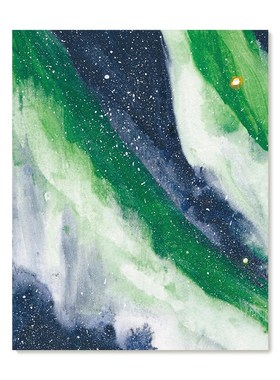 【特惠捡漏】Yukiko Noritake插画复刻艺术版画极光风景装饰画芯