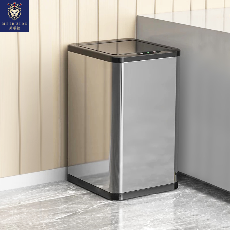 智能感应式垃圾桶家用自动卫生间厕所纸篓窄筒夹缝有带盖电动轻奢