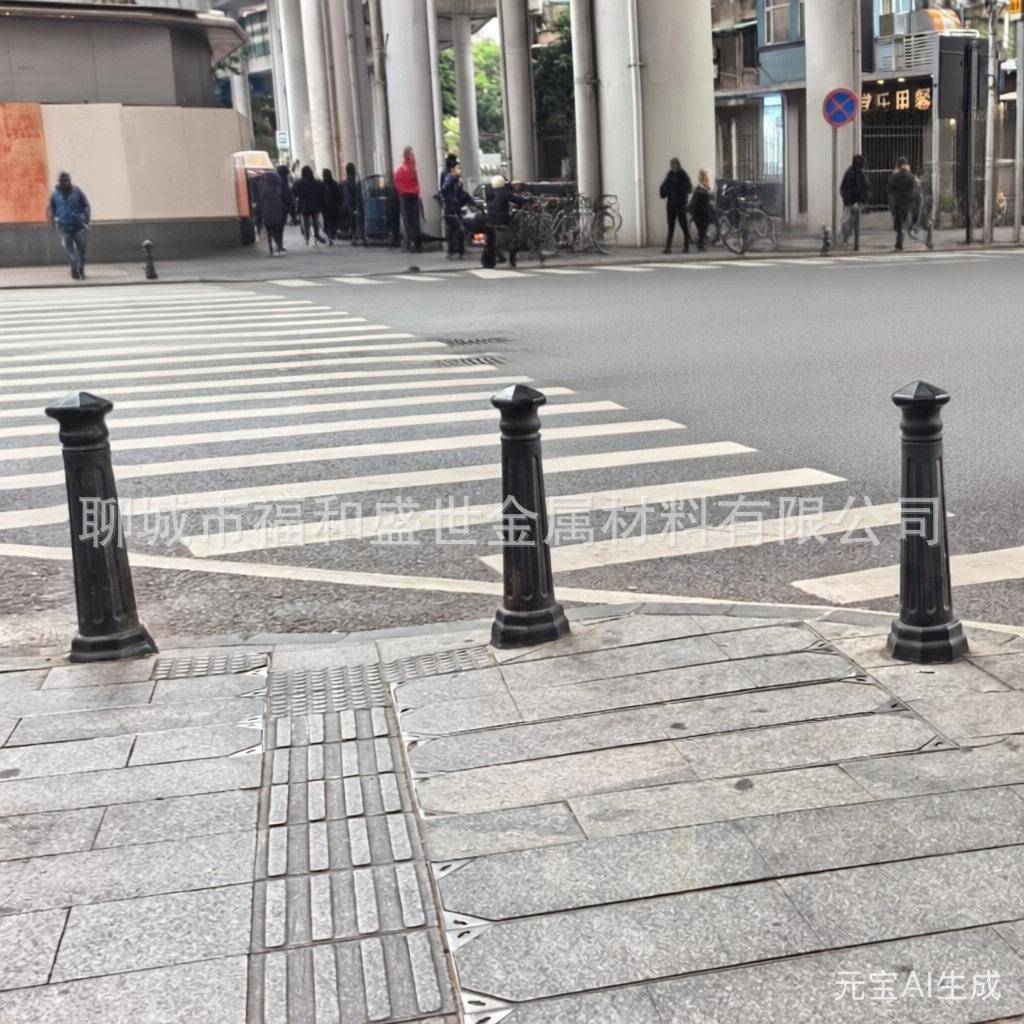 广州花都区真空铸造铸铁八角柱球墨铸铁挡车柱市政道路隔离止车柱