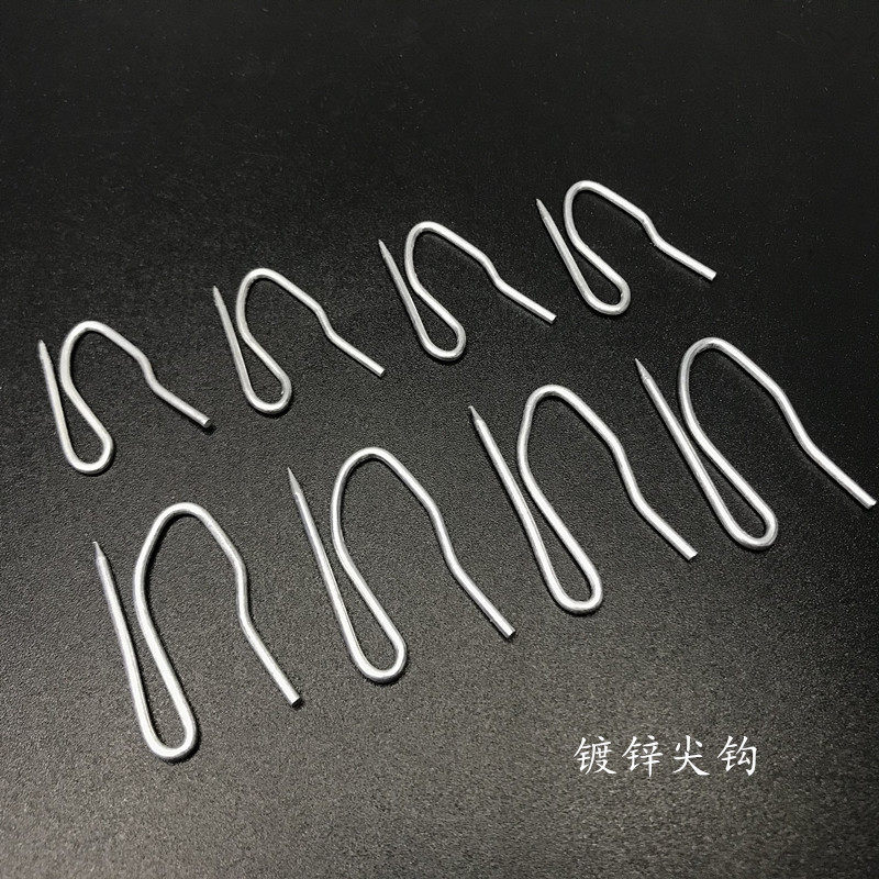 窗帘挂钩大小S尖钩滑轨钩子韩式褶皱穿钩电镀布带钩布叉汽车帘钩