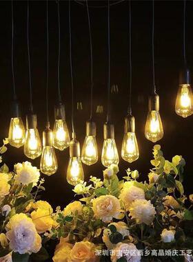 创迪意复FUO古田园风10头爱生灯泡吊灯酒台店舞婚礼布置婚庆装饰