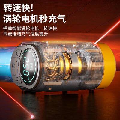 车载气泵线便胎携式高压打气泵汽车用轮小无轿车电动83862充打气