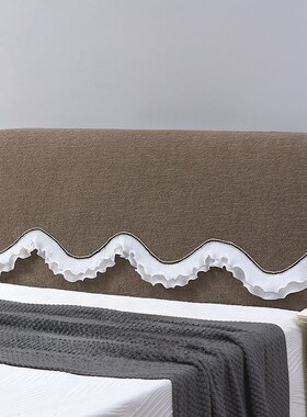 超软加厚床头套通用20o25保护公主风格白色封面布木靠背毛巾软袋