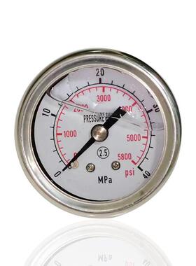 供应开舱泵设备专用压力表全钢耐震充油轴向不锈钢YNBF40Z40MPA