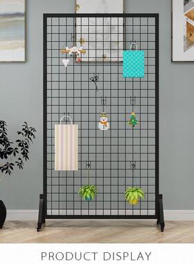 铁质网313格户架展落地式色广告架舞台会议外背景墙1m*2m黑白色