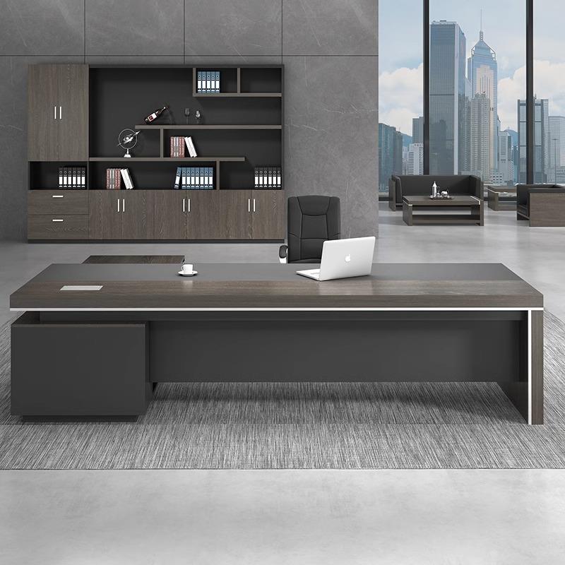 老板桌办公桌简约现代总裁经理桌主管桌椅组合轻奢大班台办公家具