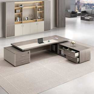 现代大班台总裁桌经理桌主管桌单人办公桌椅组合老板桌办公桌简约