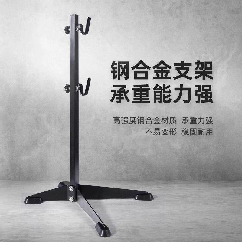 折叠山地公路自行车伸缩单车挂架树桩维修架展示架三角立式停车架