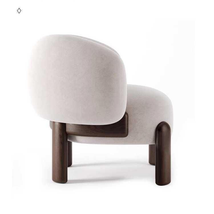 酒店洽谈区办公室会客区接待网红意式简约北欧休闲单人沙发时尚椅