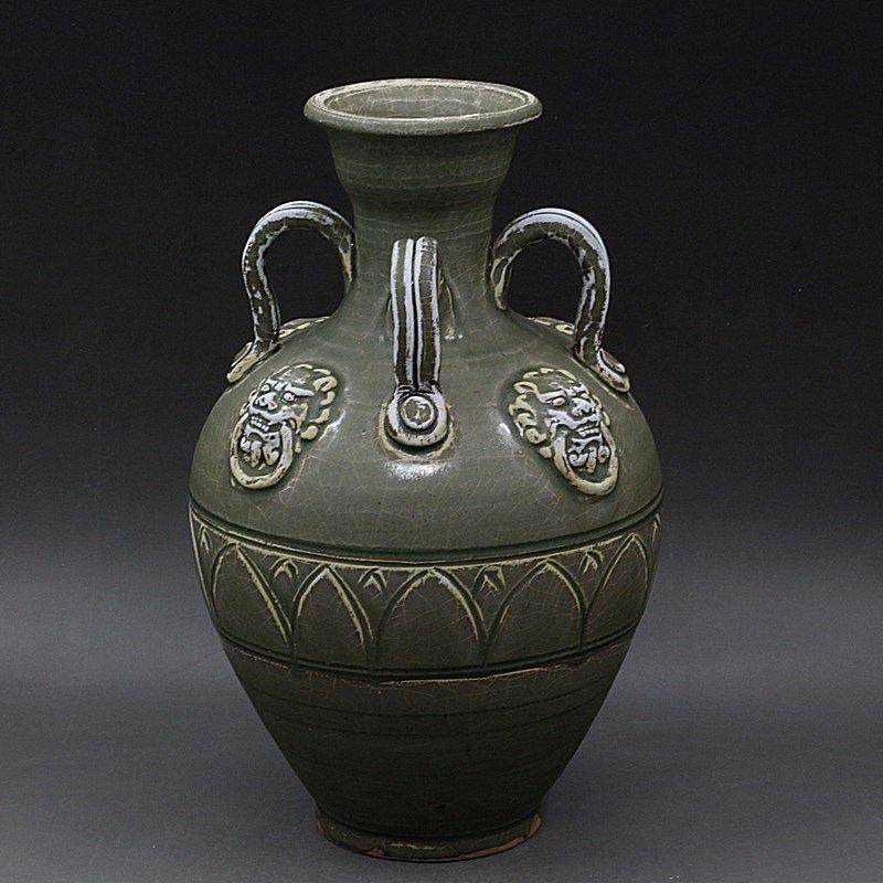 西晋越窑手工雕刻花篮瓶中式摆件古董古玩做旧仿出土老货瓷器收藏,玩具/童车/益智/积木/模型,毛绒/玩偶/公仔/布艺类玩具,淘宝优惠券,粉丝福利购,淘宝优惠卷