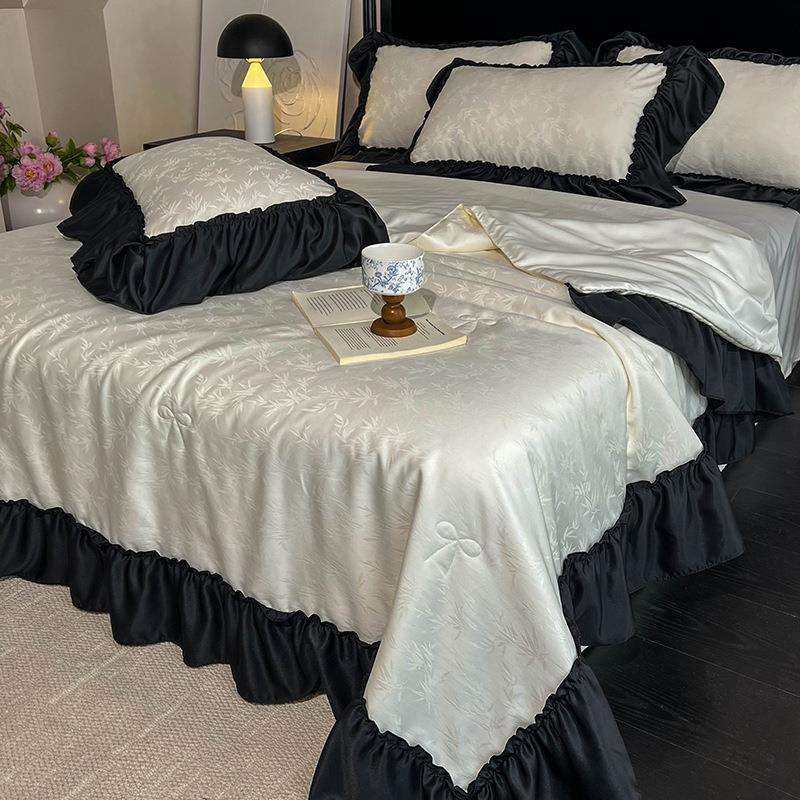 2025新款初夏初夜水洗真丝提花夏被四件套+被套四件套1.5m床夏被,电子元器件市场,其它元器件,淘宝优惠券,粉丝福利购,淘宝优惠卷