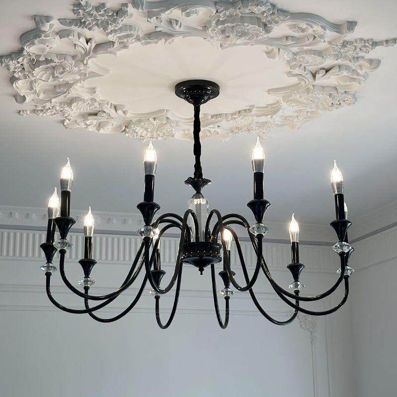 法式浪漫铁艺蜡烛餐厅吊灯黑色美式复古轻奢中古创意设计客厅吊灯,玩具/童车/益智/积木/模型,毛绒/玩偶/公仔/布艺类玩具,淘宝优惠券,粉丝福利购,淘宝优惠卷