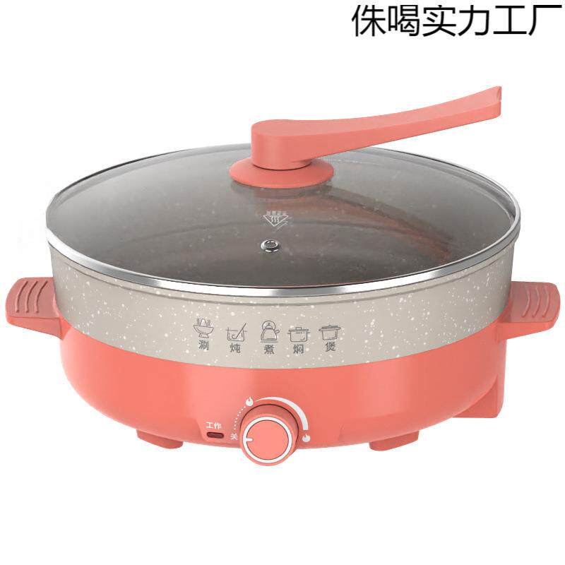 新款2025年电火锅-多功能小火锅便携式家用方便煎烤煎煮