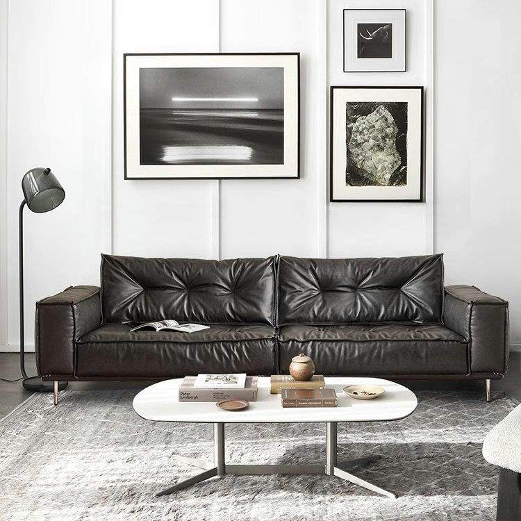 法式复古小户型直排油蜡皮沙发意式极简中古风豆腐块客厅高端沙发,玩具/童车/益智/积木/模型,毛绒/玩偶/公仔/布艺类玩具,淘宝优惠券,粉丝福利购,淘宝优惠卷