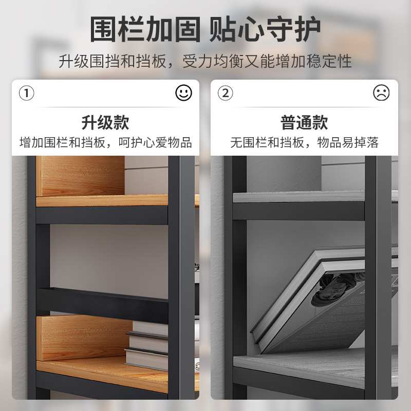 书架置物架落地简易客厅收纳架铁艺房间储物架办公室展示架书柜