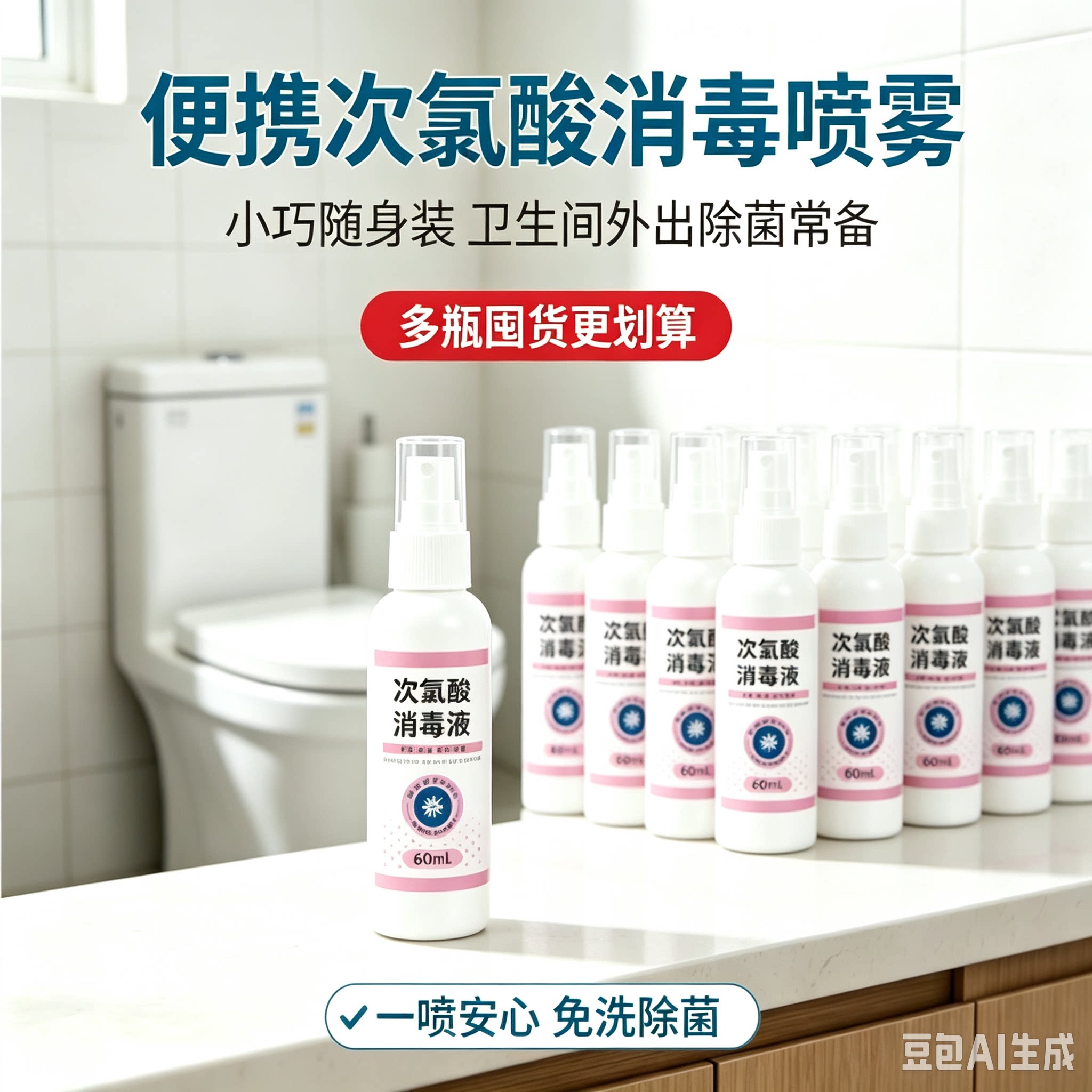 【下单立减50】马桶祛味HPV喷雾卫生间坐垫除菌家用旅行便携装HN