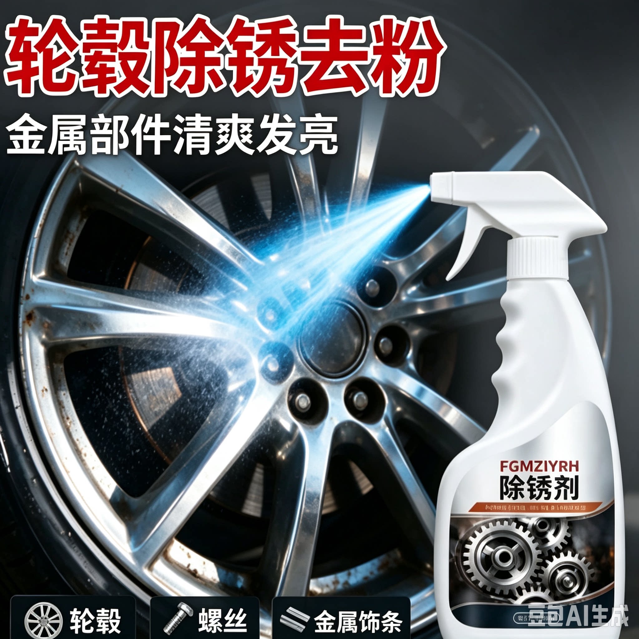 【限时活动拍一发三】金属除锈剂喷雾家用工业去锈水条家用五金XZ