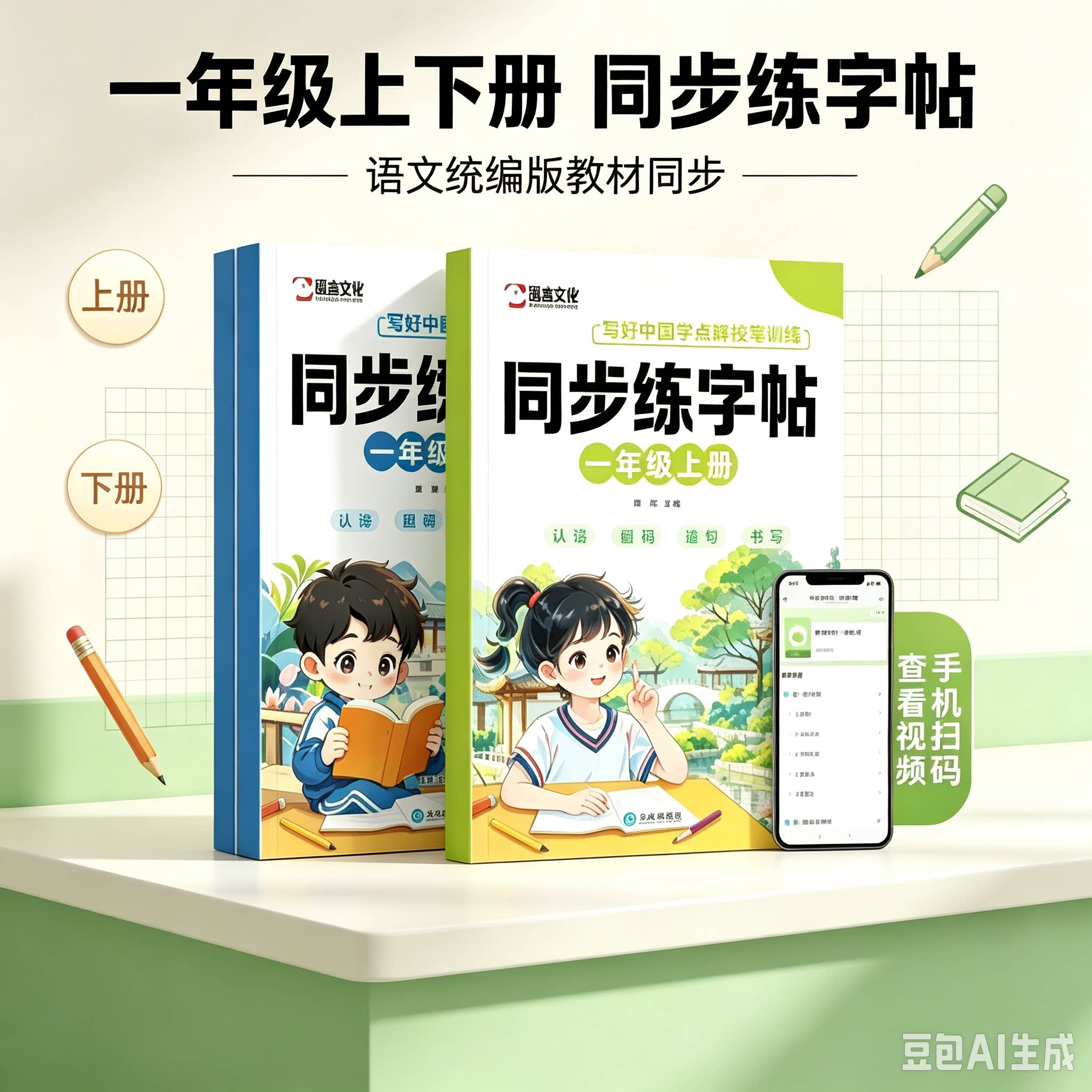 2026小学生一年级语文同步练字帖上下册生字组词描红本练字板XZ