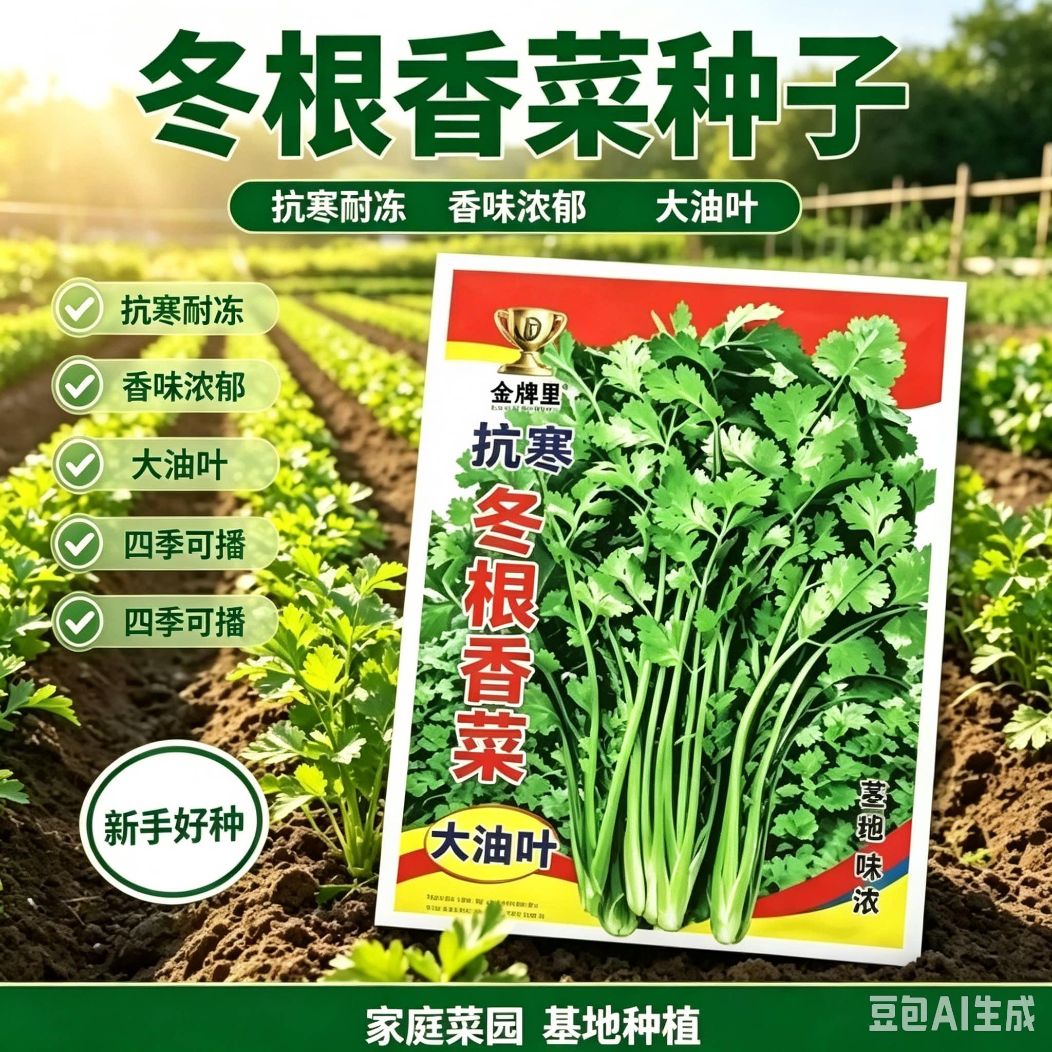 【抗寒冬根香菜】耐寒越冬浓香阳台盆栽庭院地栽种植营养液JH