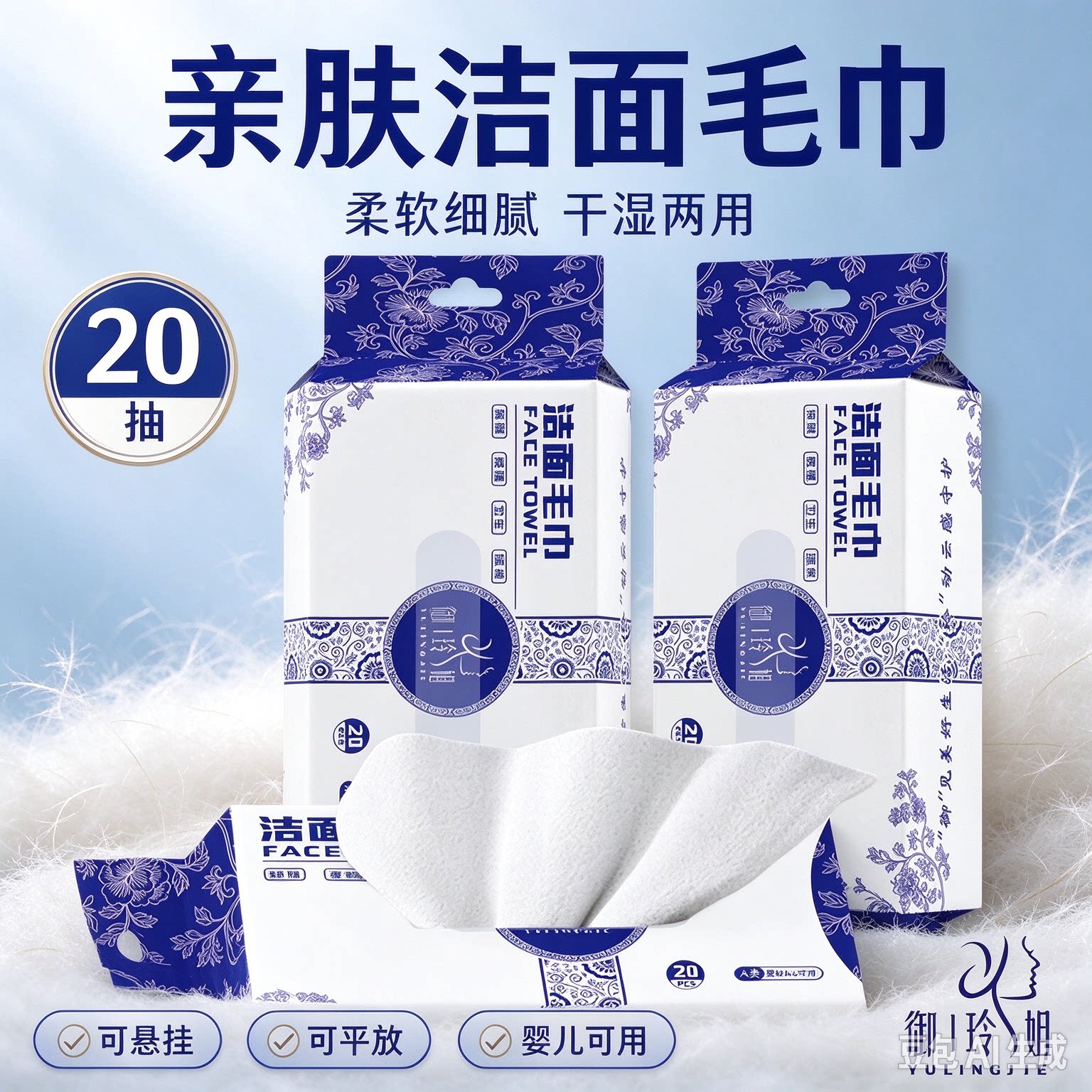 【下单立减50】洁面毛巾加大加厚洗脸巾柔软热敷抽取式擦脸巾XZ