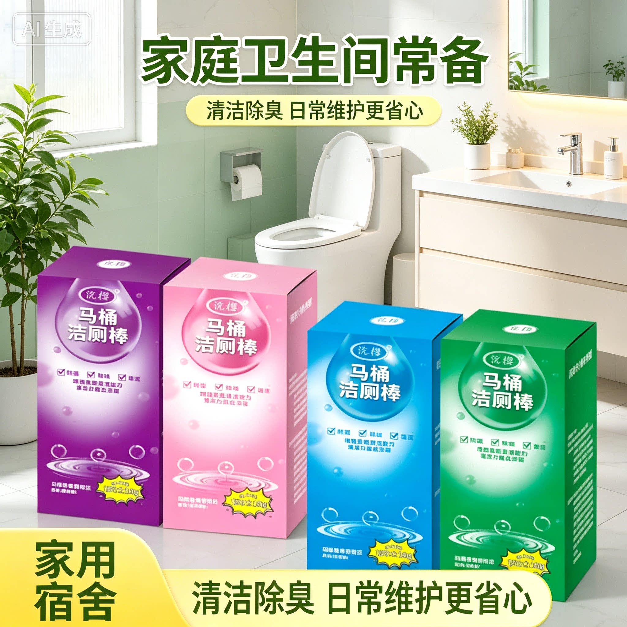 【全新升级】大容量蓝泡泡洁厕棒家用马桶除味持久留香洁厕灵JH