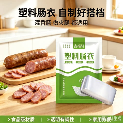 【下单立减50】透明塑料肠衣可灌皮蛋肠鸡蛋肠火腿肠猪皮冻肠衣XZ