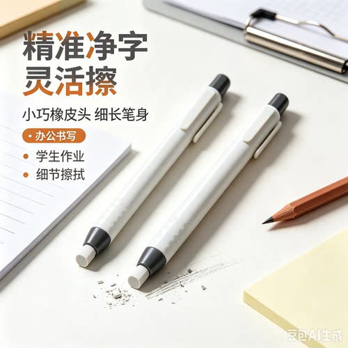 【老师推荐】按动磨砂橡皮笔多种字迹修改擦除学生橡皮擦笔HF4