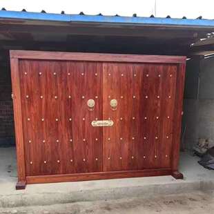 榆木实木大门仿古庭院中式老榆木木门室外别墅农村围墙祠堂民宿