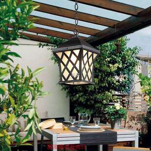 欧式户外吊灯防水阳台灯美式田园庭院露台过道凉亭葡萄架灯具le