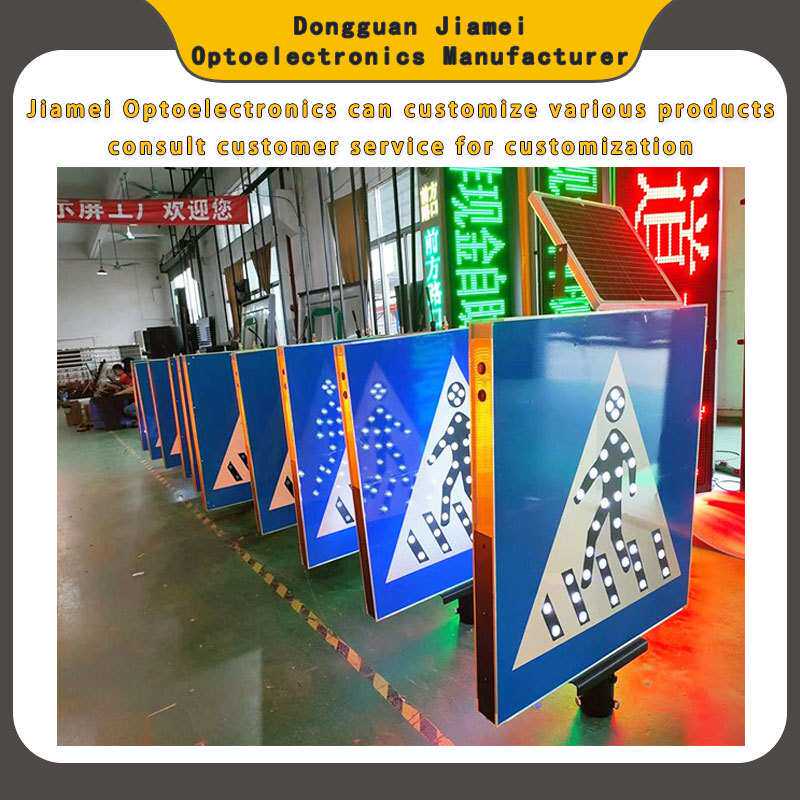 Cross border traffic LED flashing light solar traffic sign