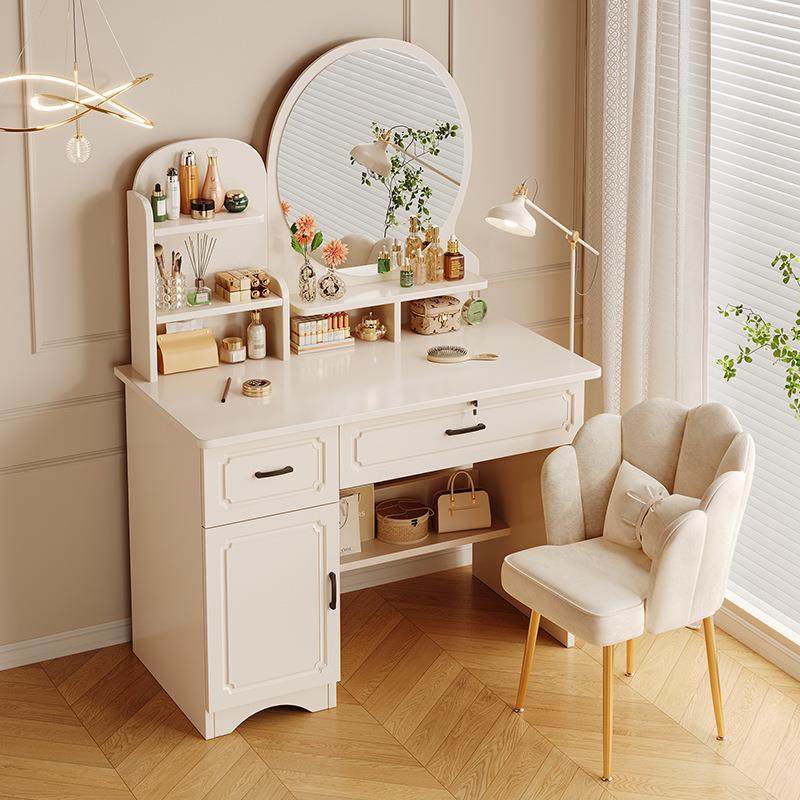 梳妆台小户型卧室欧式少女奶油风收纳柜一体桌子轻奢带妆镜化妆桌,电子元器件市场,其它元器件,淘宝优惠券,粉丝福利购,淘宝优惠卷