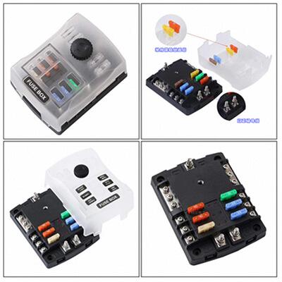 正负极款ATO保险丝2进6出32v6路带负极双正极汽车保险丝盒保险座