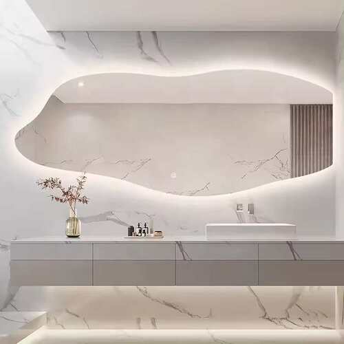 Irregular  bathroom decorative makeup asymmetrical mirror