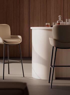 CSP1轻奢高脚吧台台椅家用北欧现代简约铁艺脚凳中岛台椅子吧