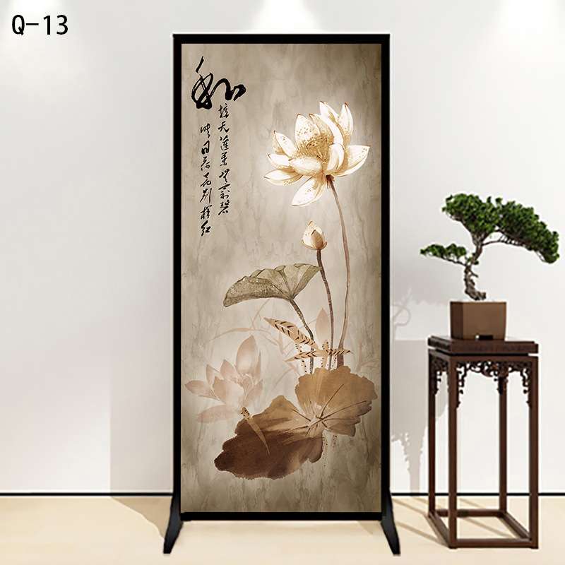 座屏客厅可移动卧室遮挡中式屏风隔断墙简易简约现代玄关进门单扇
