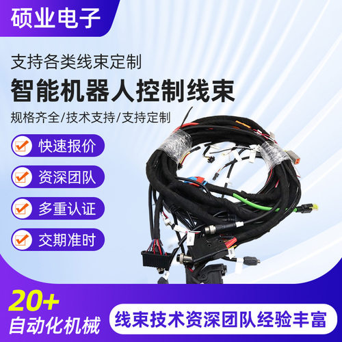 智能机器人控制线束显示行业线束电子线束主板电源连接线电机线材
