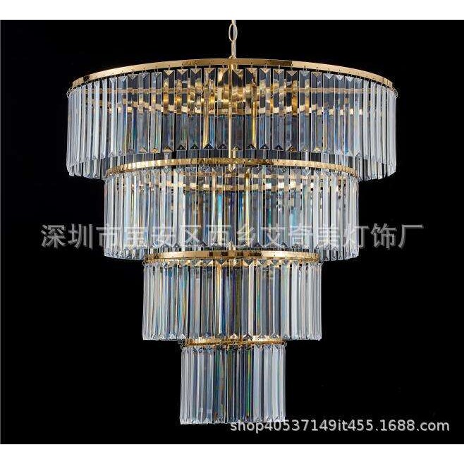 婚庆道具多层水晶灯冰条吊灯亚克力挂件法式婚礼堂酒店吊顶装饰灯