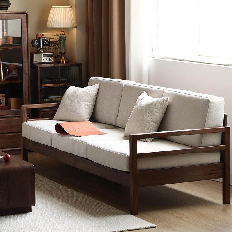 北美黑胡桃木沙发北欧全实木客厅家具现代简约小户型沙发冬夏两用,电子元器件市场,其它元器件,淘宝优惠券,粉丝福利购,淘宝优惠卷