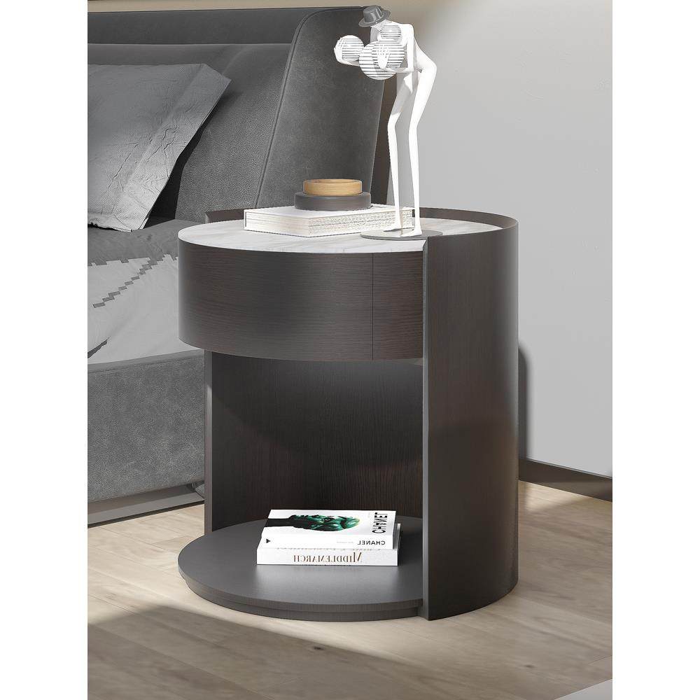 实木岩板床头柜意式极简卧室网红轻奢感小型圆形床边柜2024款,电子元器件市场,其它元器件,淘宝优惠券,粉丝福利购,淘宝优惠卷